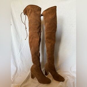 Brown Suede Over-the-Knee Boots - Stuart Weitzman